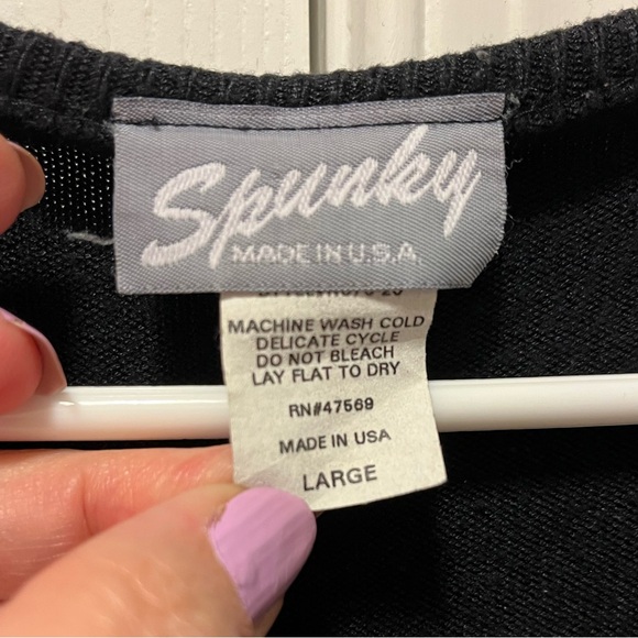 Vintage 90s black cardigan size large - Picture 4 of 5